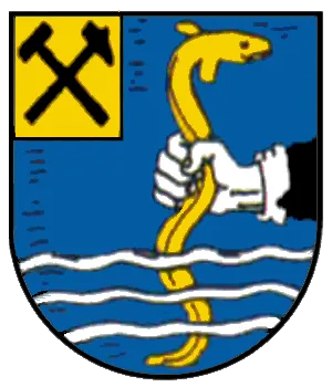 Wappen von Wasseralfingen, Ostalbkreis – symbolisiert die lokale Geschichte und Bergbautradition.
