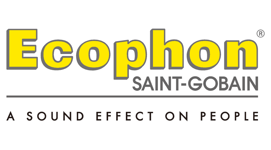 Ecophon Saint-Gobain Logo Gelb Schwarz Weiß